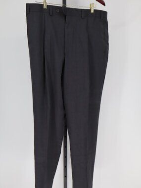 Oggi Men's Wool Dress Pants 40R Charcoal Gray